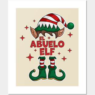 El Abuelo Elf - Grandpa Elf Christmas Party Matching Family Posters and Art